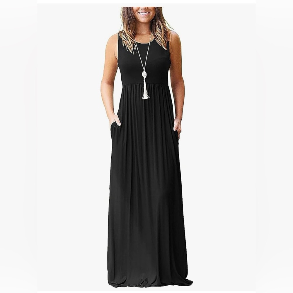 Sleeveless Black Maxi Dress